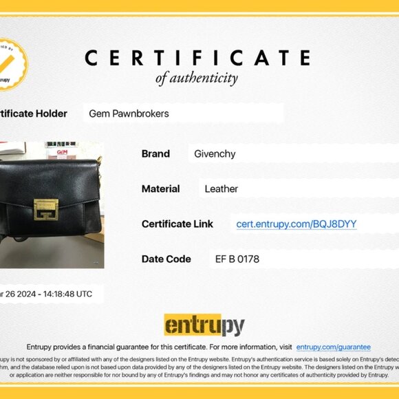 GIVENCHY Goatskin Suede Small GV3 Shoulder Bag Black - Picture 7 of 16